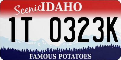 ID license plate 1T0323K