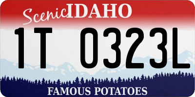 ID license plate 1T0323L