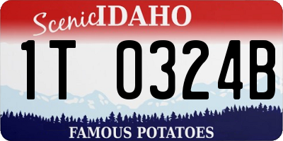 ID license plate 1T0324B