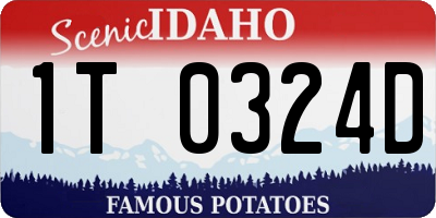 ID license plate 1T0324D