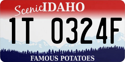 ID license plate 1T0324F