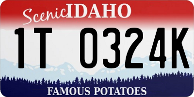 ID license plate 1T0324K