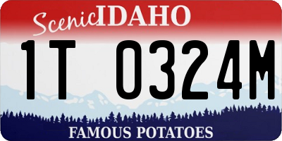 ID license plate 1T0324M