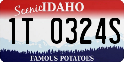 ID license plate 1T0324S