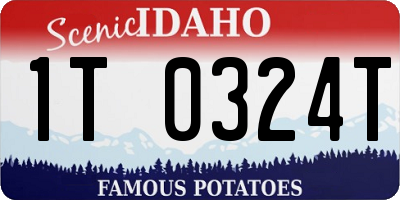 ID license plate 1T0324T