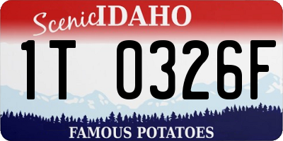 ID license plate 1T0326F