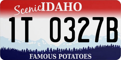 ID license plate 1T0327B