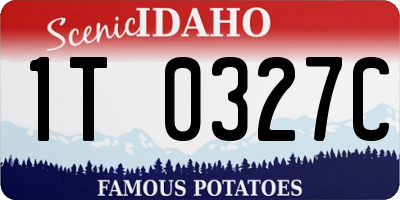 ID license plate 1T0327C