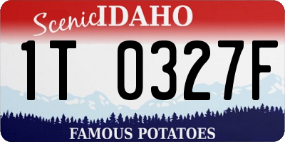 ID license plate 1T0327F
