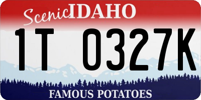 ID license plate 1T0327K