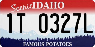 ID license plate 1T0327L