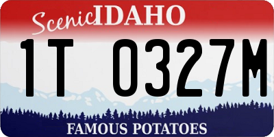 ID license plate 1T0327M