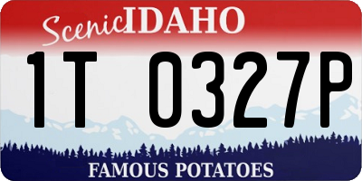 ID license plate 1T0327P