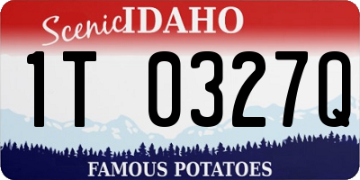 ID license plate 1T0327Q