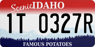 ID license plate 1T0327R