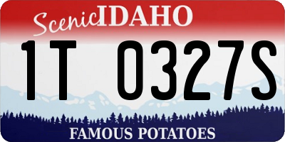 ID license plate 1T0327S