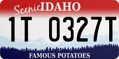 ID license plate 1T0327T