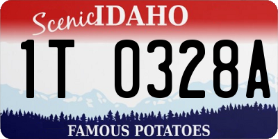 ID license plate 1T0328A