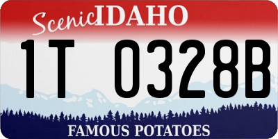 ID license plate 1T0328B