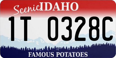 ID license plate 1T0328C
