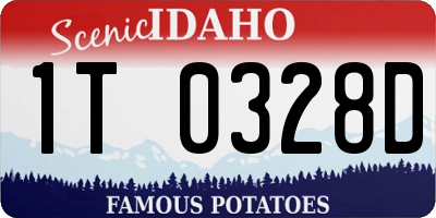 ID license plate 1T0328D