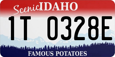 ID license plate 1T0328E
