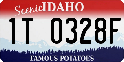 ID license plate 1T0328F