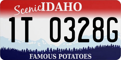 ID license plate 1T0328G
