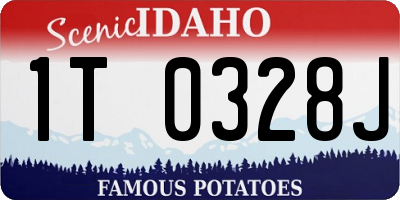 ID license plate 1T0328J