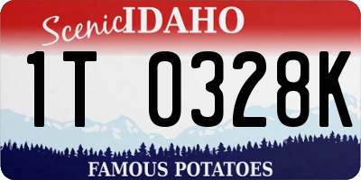 ID license plate 1T0328K