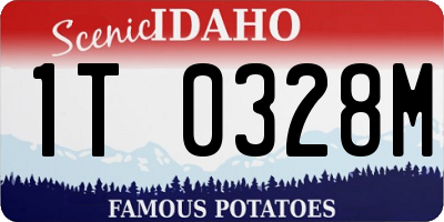 ID license plate 1T0328M