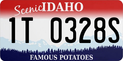 ID license plate 1T0328S