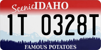 ID license plate 1T0328T