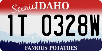 ID license plate 1T0328W