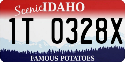 ID license plate 1T0328X