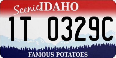 ID license plate 1T0329C