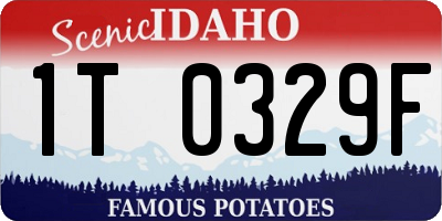 ID license plate 1T0329F
