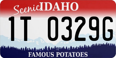 ID license plate 1T0329G