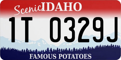 ID license plate 1T0329J