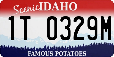 ID license plate 1T0329M