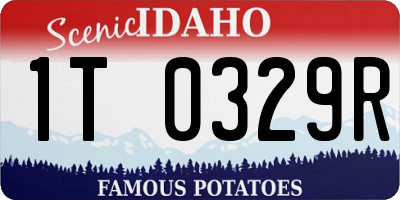 ID license plate 1T0329R