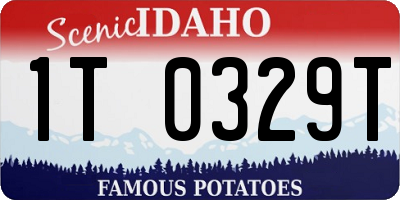 ID license plate 1T0329T