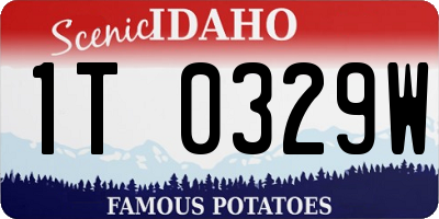 ID license plate 1T0329W
