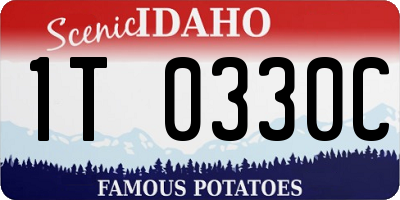 ID license plate 1T0330C