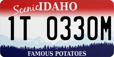 ID license plate 1T0330M