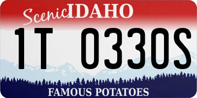 ID license plate 1T0330S