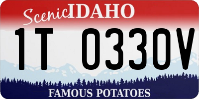 ID license plate 1T0330V