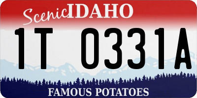 ID license plate 1T0331A