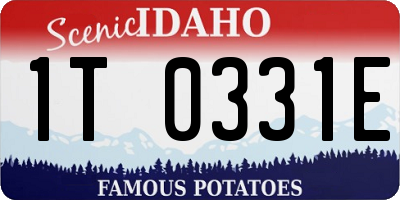 ID license plate 1T0331E