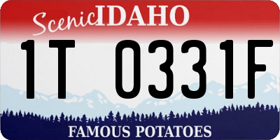 ID license plate 1T0331F